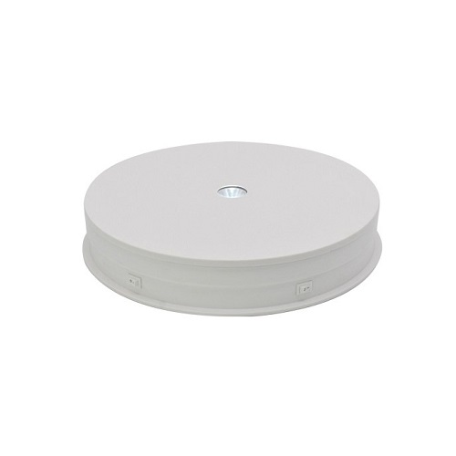 LED-pyörivä näyttöteline, pyöreä 30 cm, valkoinen