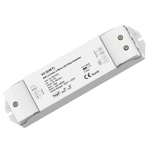 V2-S(WT) LED-ohjain 12-36V, 1x10A, Tuya, Wi-Fi