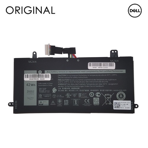 Kannettavan tietokoneen akku DELL J0PGR, 42 Wh, 5250 mAh, alkuperäinen
