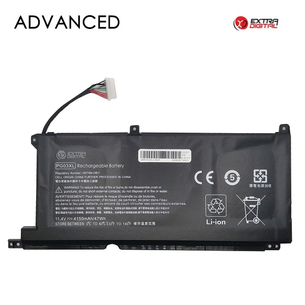 Kannettavan tietokoneen akku HP PG03XL, 4150 mAh, Extra Digital Advanced