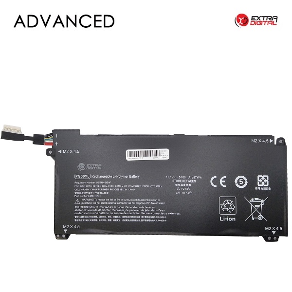 Kannettavan tietokoneen akku HP PG06XL, 5100mAh, Extra Digital Advanced