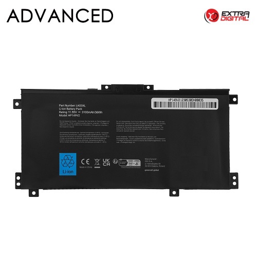 Kannettavan tietokoneen akku HP LK03XL, 3500mAh, Extra Digital Advanced