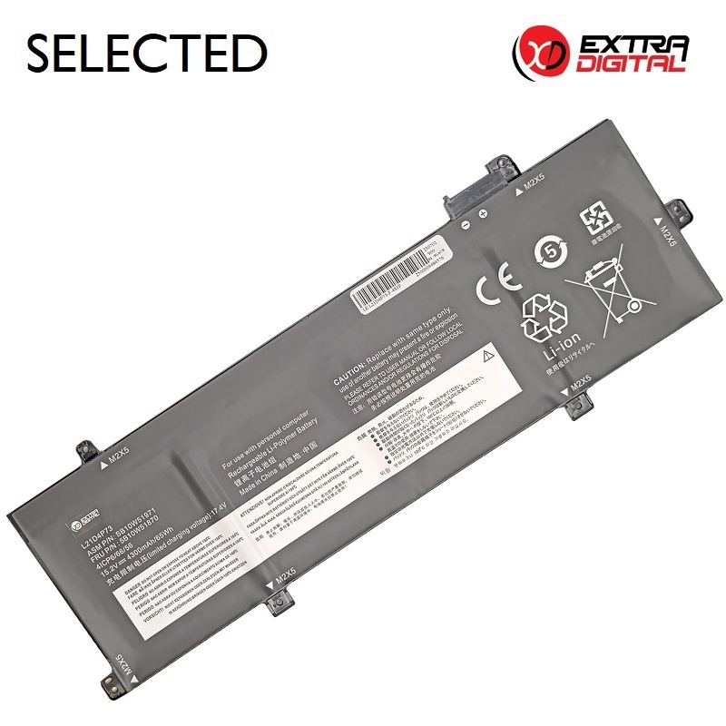 Kannettavan tietokoneen akku LENOVO L21D4P73, 4300 mAh, Extra Digital Selected