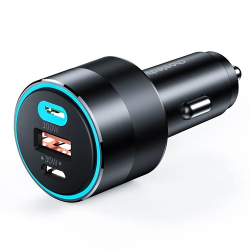 Laturi CHOETECH 2xUSB-C, USB-A: 12-24 V, 130 W, QC3.0, PD3.0, PPS