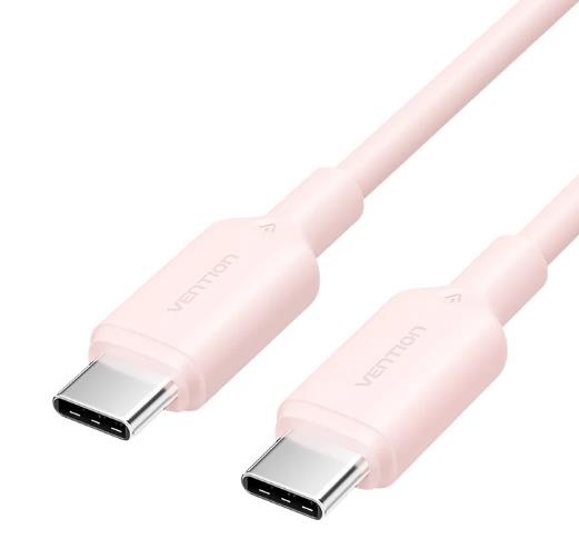 USB-C–USB-C-kaapeli/1M vaaleanpunainen TRCPF VENTION