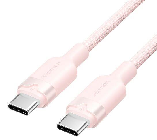 Kaapeli USB-C – USB-C 1m vaaleanpunainen TRDPF VENTION