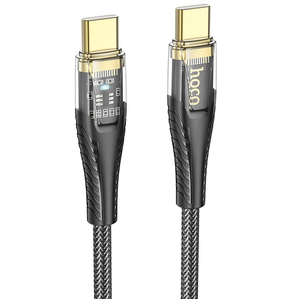 Hoco USB-C - USB-C -kaapeli 3A 60W 1,2 m U121 - musta