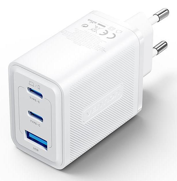 Vention FERW0-EU 65W USB 3-porttinen seinälaturi valkoinen