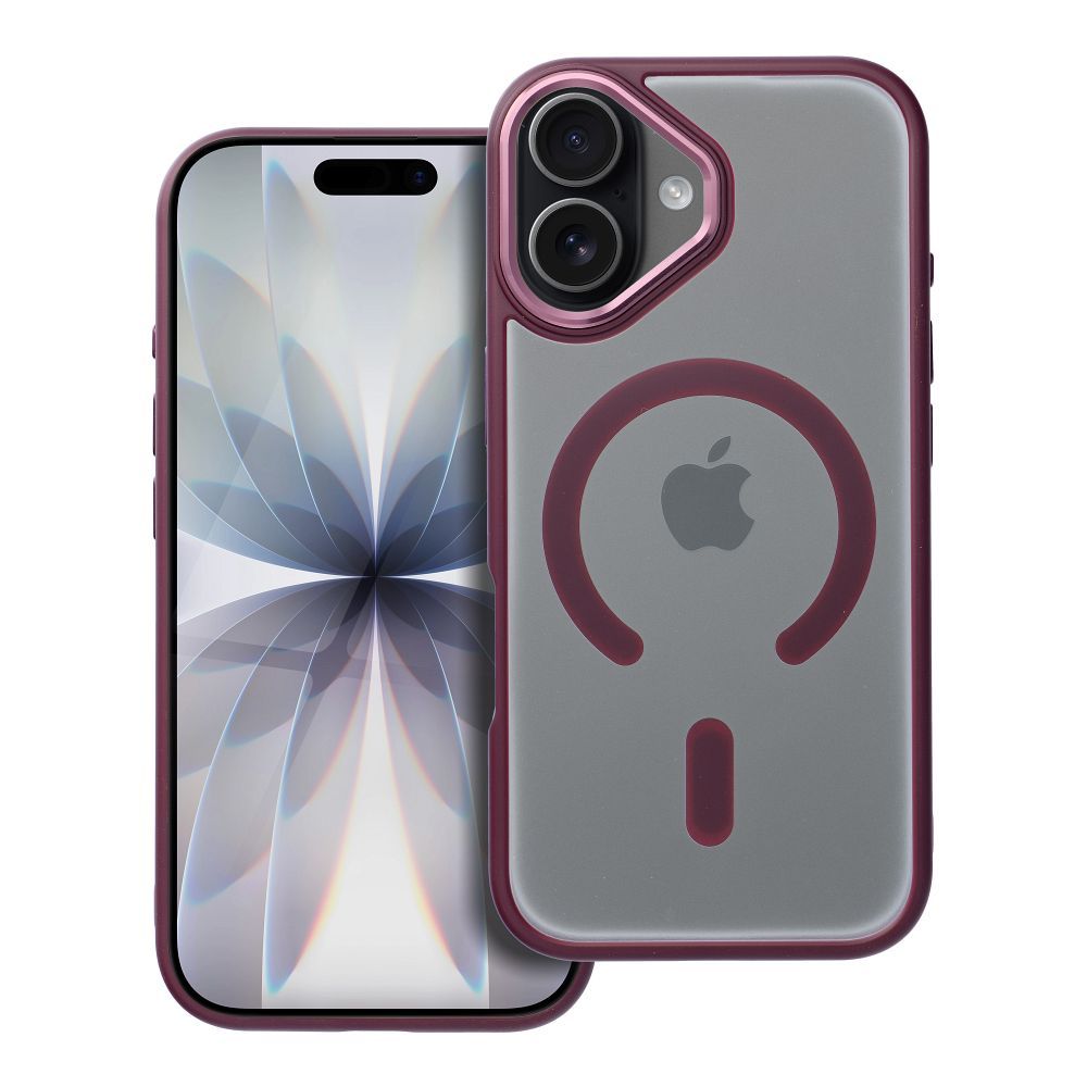 Suojakuori iPhone 17:lle Full Matte Mag Cover yhteensopiva MagSafe punainen