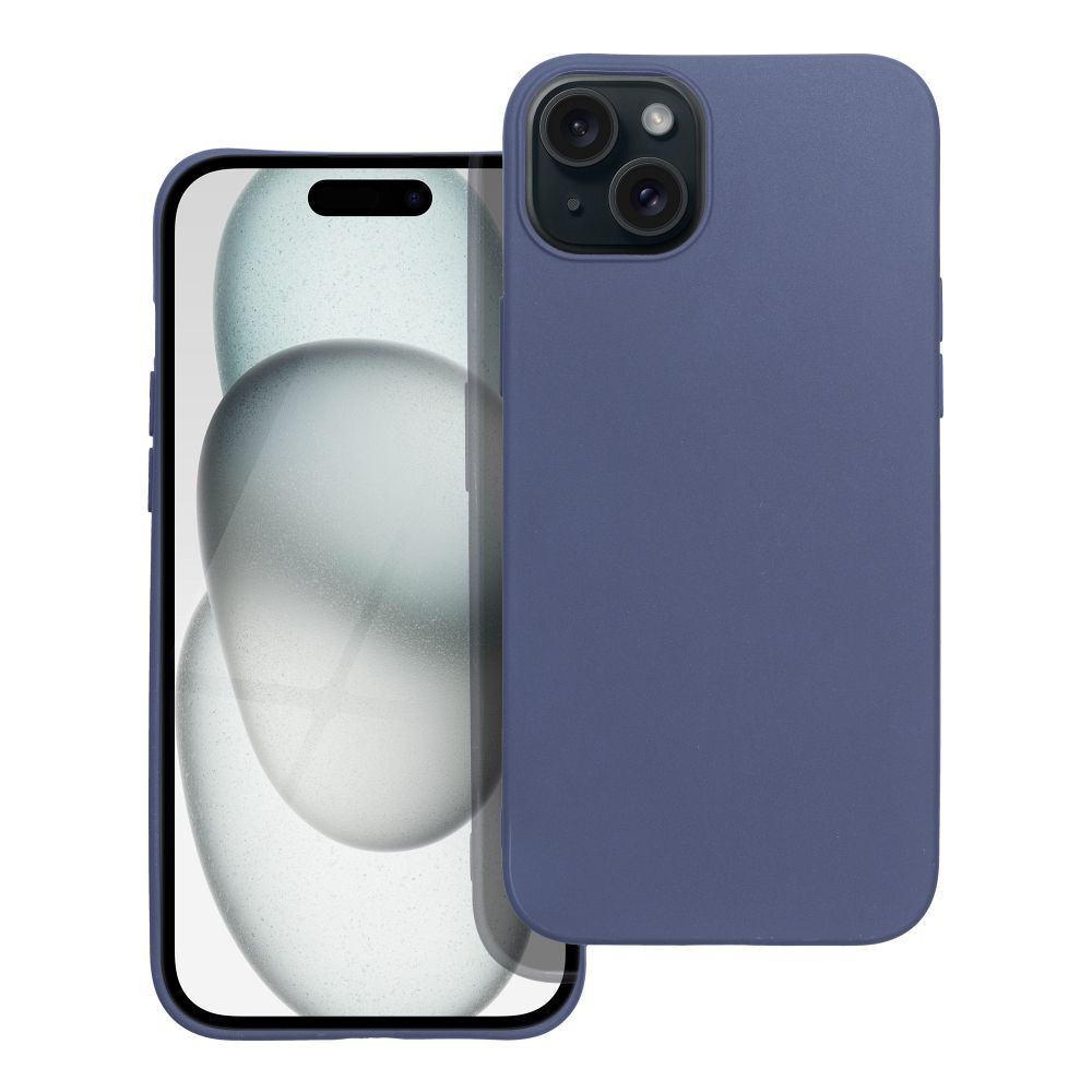 Matta sininen Suojakuori iPhone 15 PLUS:lle