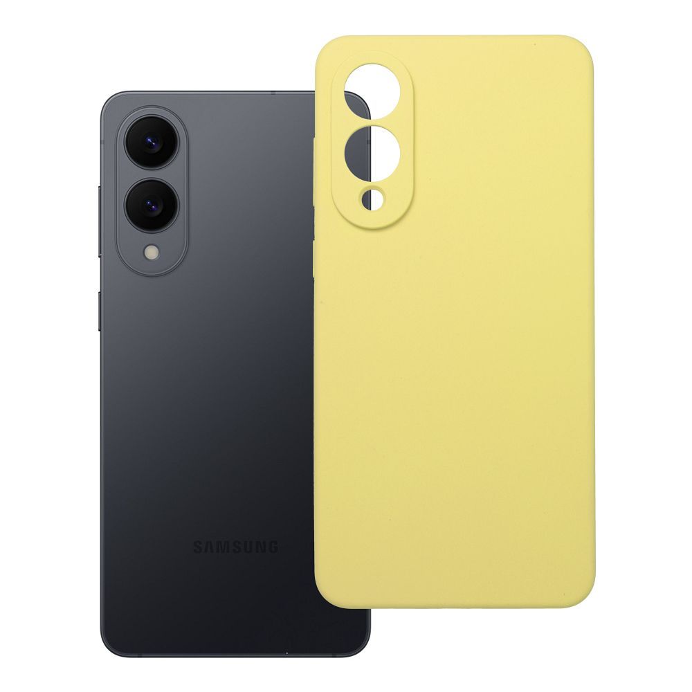 Suojakuori Samsung S25 EDGE:lle Silikoninen 2mm keltainen