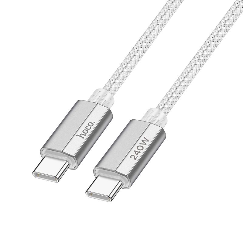 Hoco USB-C - USB-C -kaapeli QC3.0 PD 5A 240W 1,8 m U134 harmaa