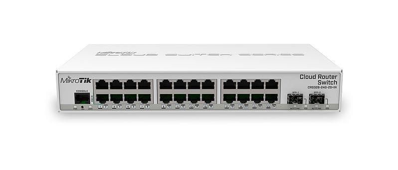 Kytkin MikroTik CRS326-24G-2S+IN 24-porttinen Gigabit 2xSFP+