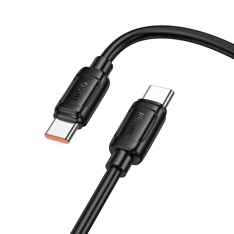 Kaapeli USB-C - USB-C Hoco PD 5A 240W 1 m X115 musta