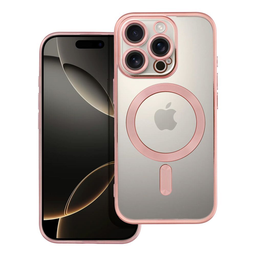 Suojakuori iPhone 16 PRO:lle Electro Mag Cover yhteensopiva MagSafe-version kanssa ruusukulta