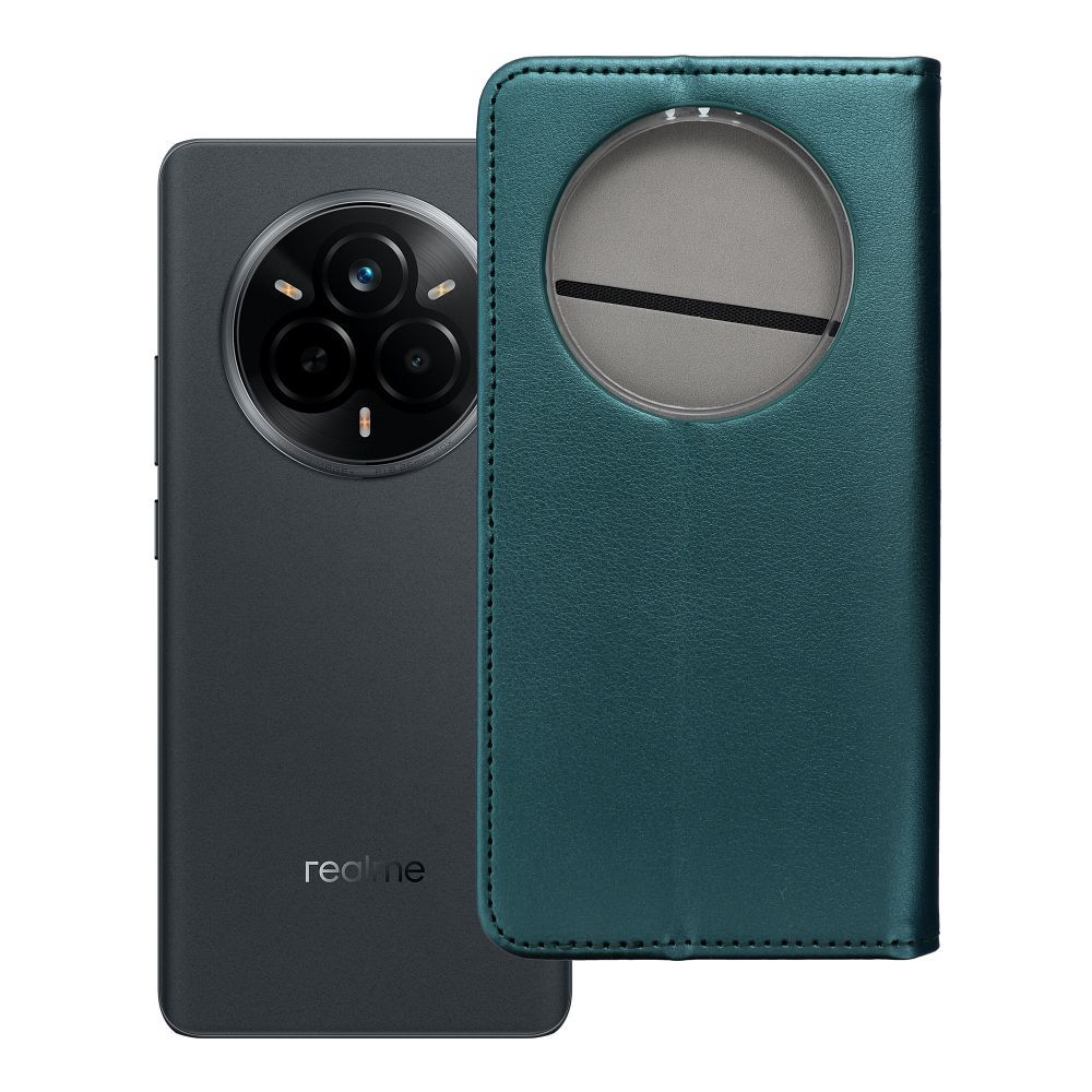 Flip case for Realme 14 PRO Smart Magneto dark green