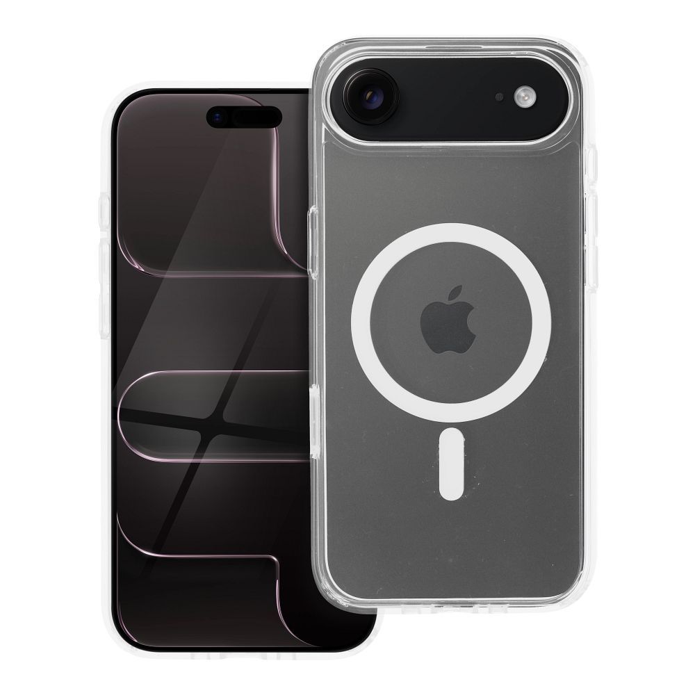 Suojakuori iPhone 17 AIR:lle Clear Mag Cover Elite (STR / NON-YELLOWING / CAMERA CONTROL BUTTON) yhteensopiva MagSafen kanssa läpinäkyvä