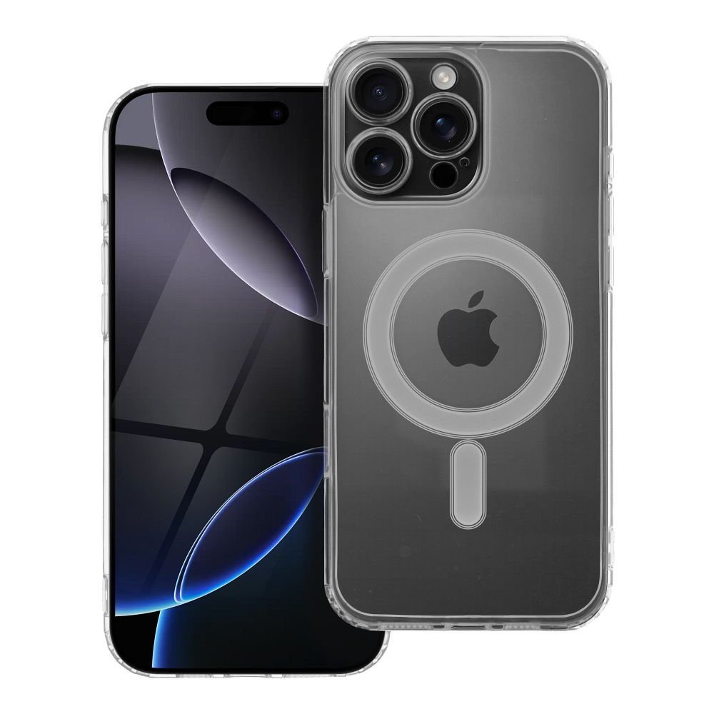 Suojakuori iPhone 16 PRO MAX:lle Clear Mag Cover (STR / CAMERA PROTECTION) yhteensopiva MagSafen kanssa läpinäkyvä