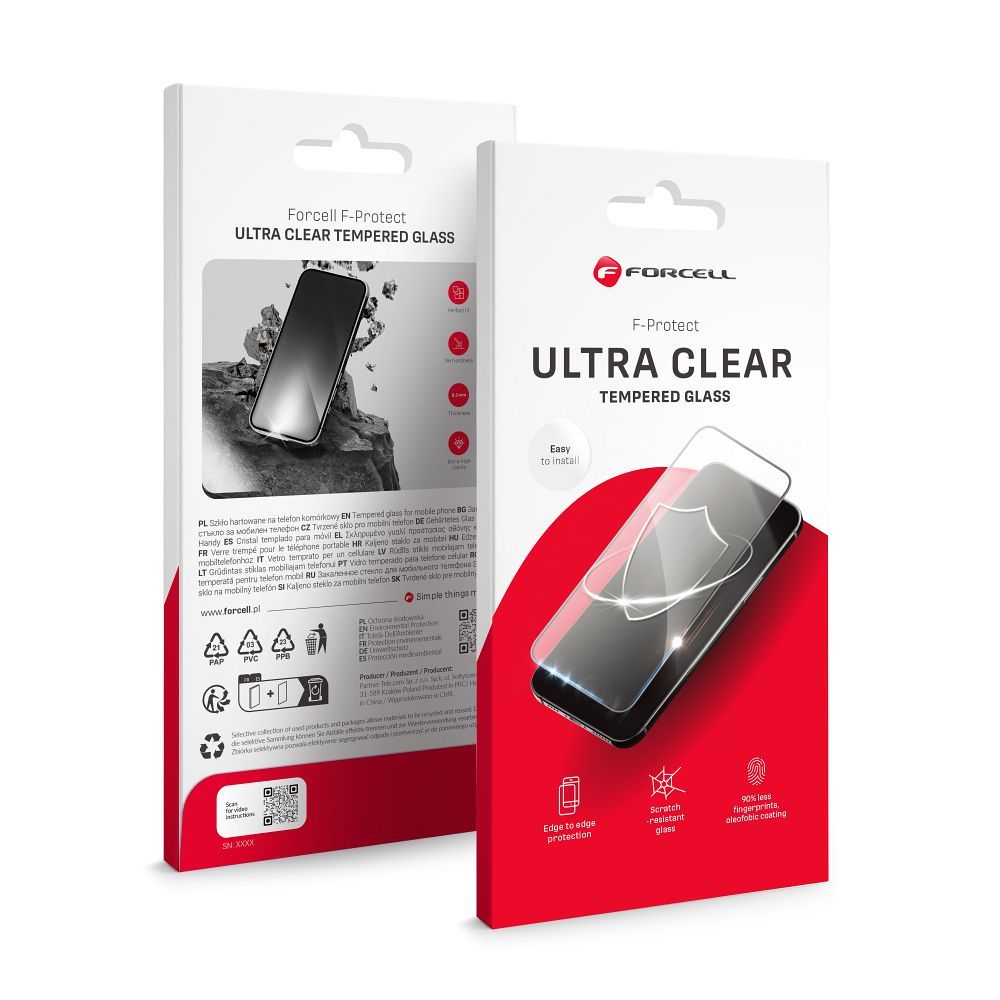 Karkaistu lasi Samsung A24 4G / A25:lle Forcell Ultra Clear Glass musta