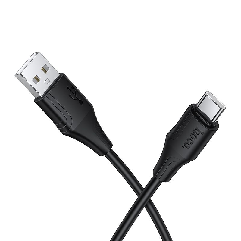 Hoco silikoninen USB-A - USB-C -kaapeli 3A 1 m X124 - musta