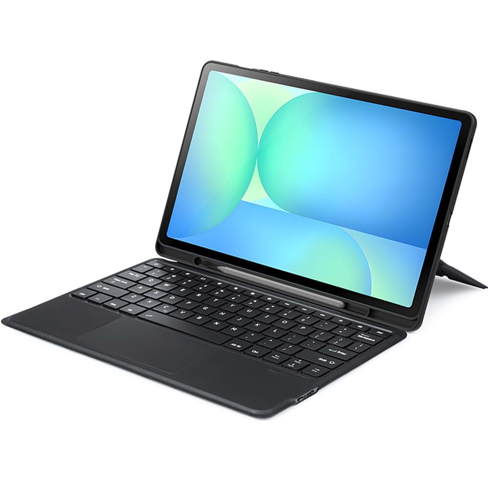Dux Ducis DK taitettava suojakuori langattomalla näppäimistöllä Samsung Tab S10 FE Plus musta