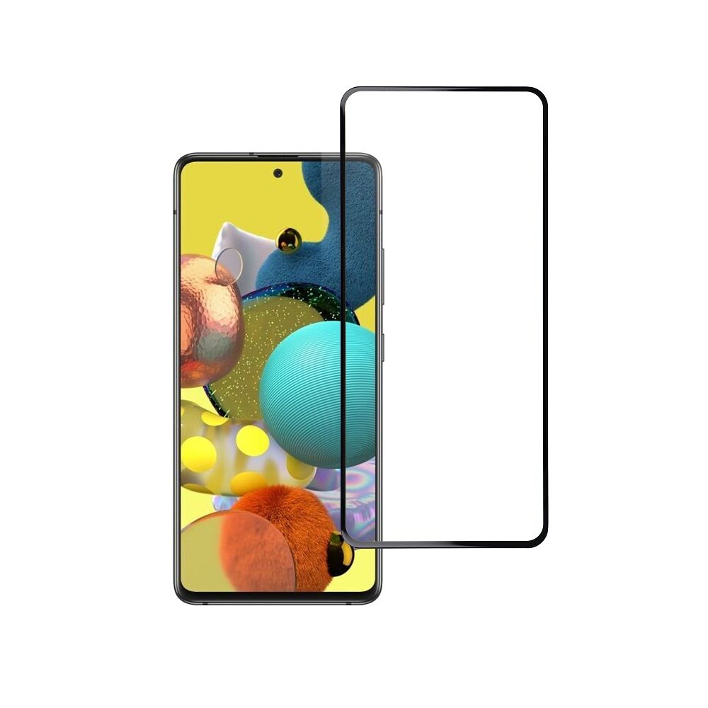 Tempered glass to Samsung Galaxy A51 (full glue / case friendly) Blue Star 5D black