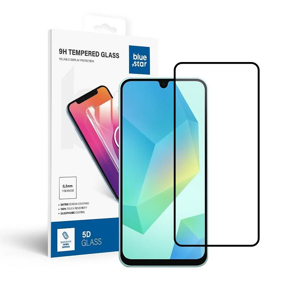 Tempered glass to Samsung Galaxy A17 4G / A17 5G / A16 4G / A16 5G / M16 5G (full glue / case friendly) Blue Star 5D black