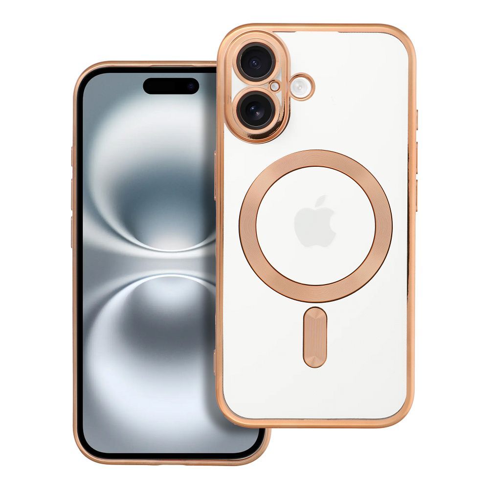 Suojakuori iPhone 16:lle Electro Mag Cover yhteensopiva MagSafe-version kanssa kultainen