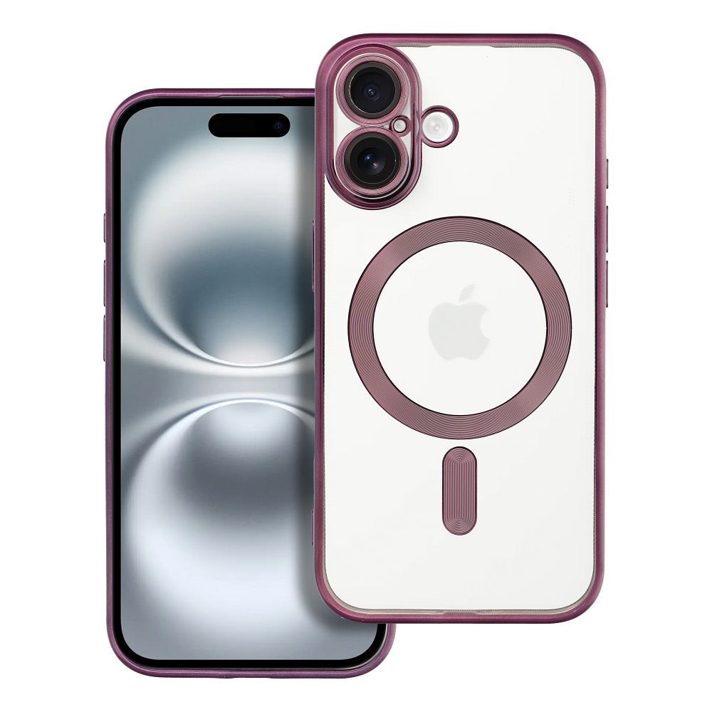Suojakuori iPhone 16:lle Electro Mag Cover yhteensopiva MagSafe-version kanssa violetti