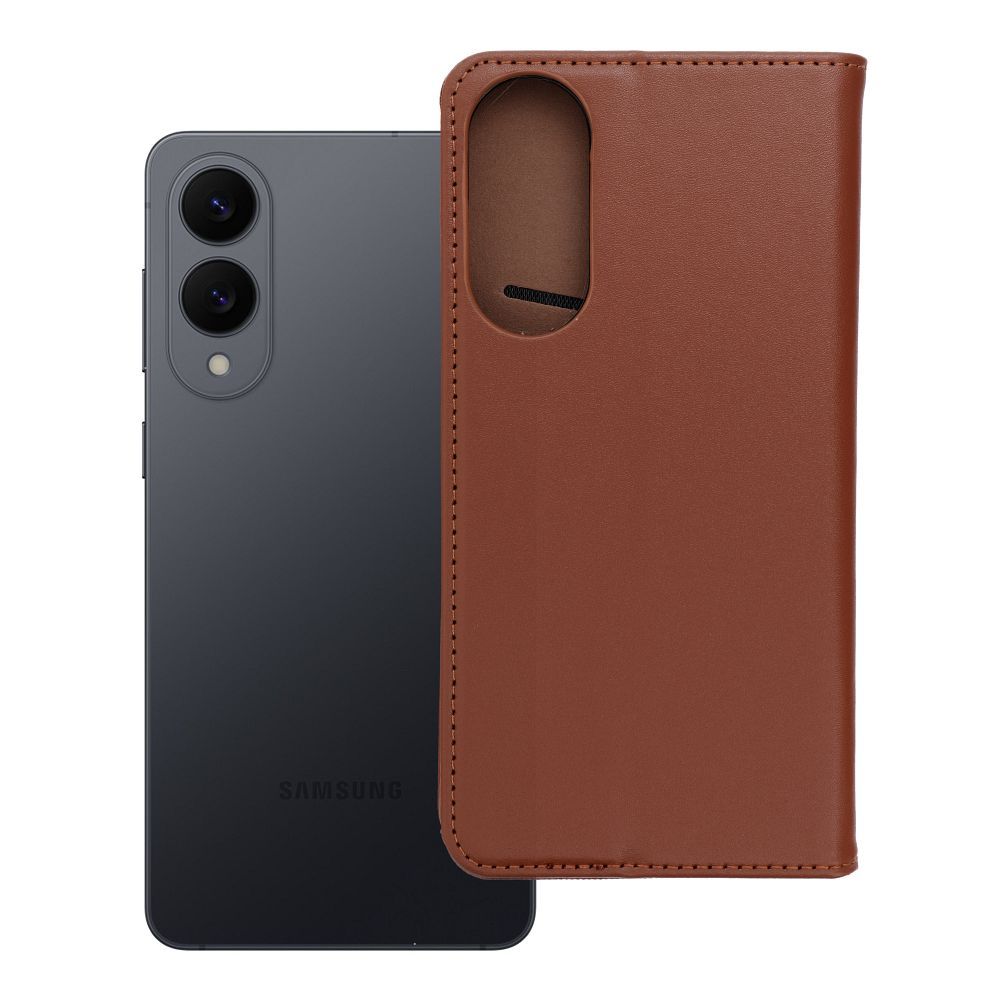 Flip-suojakuori Samsung S25 EDGE:lle Smart Pro Book nahkainen ruskea