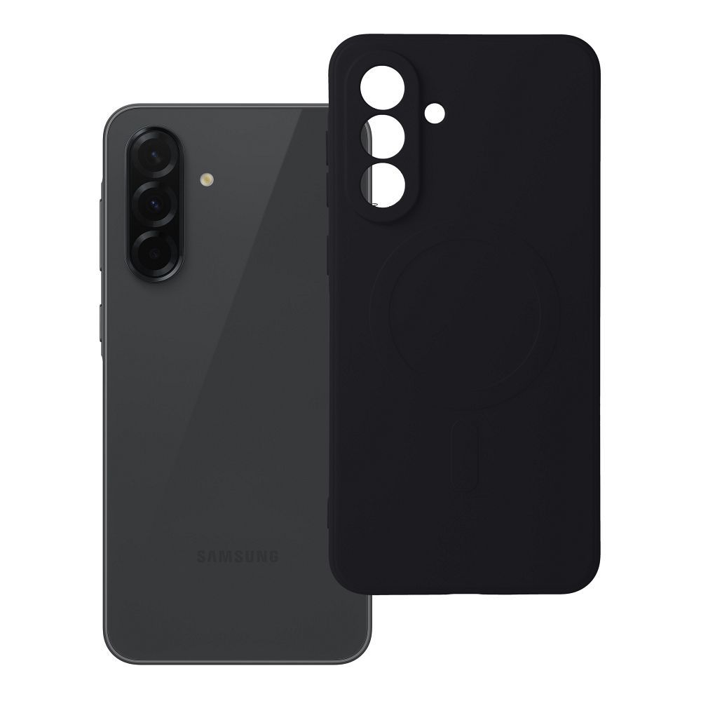 Silikoninen Mag Cover Samsung A36:lle yhteensopiva MagSafen kanssa musta