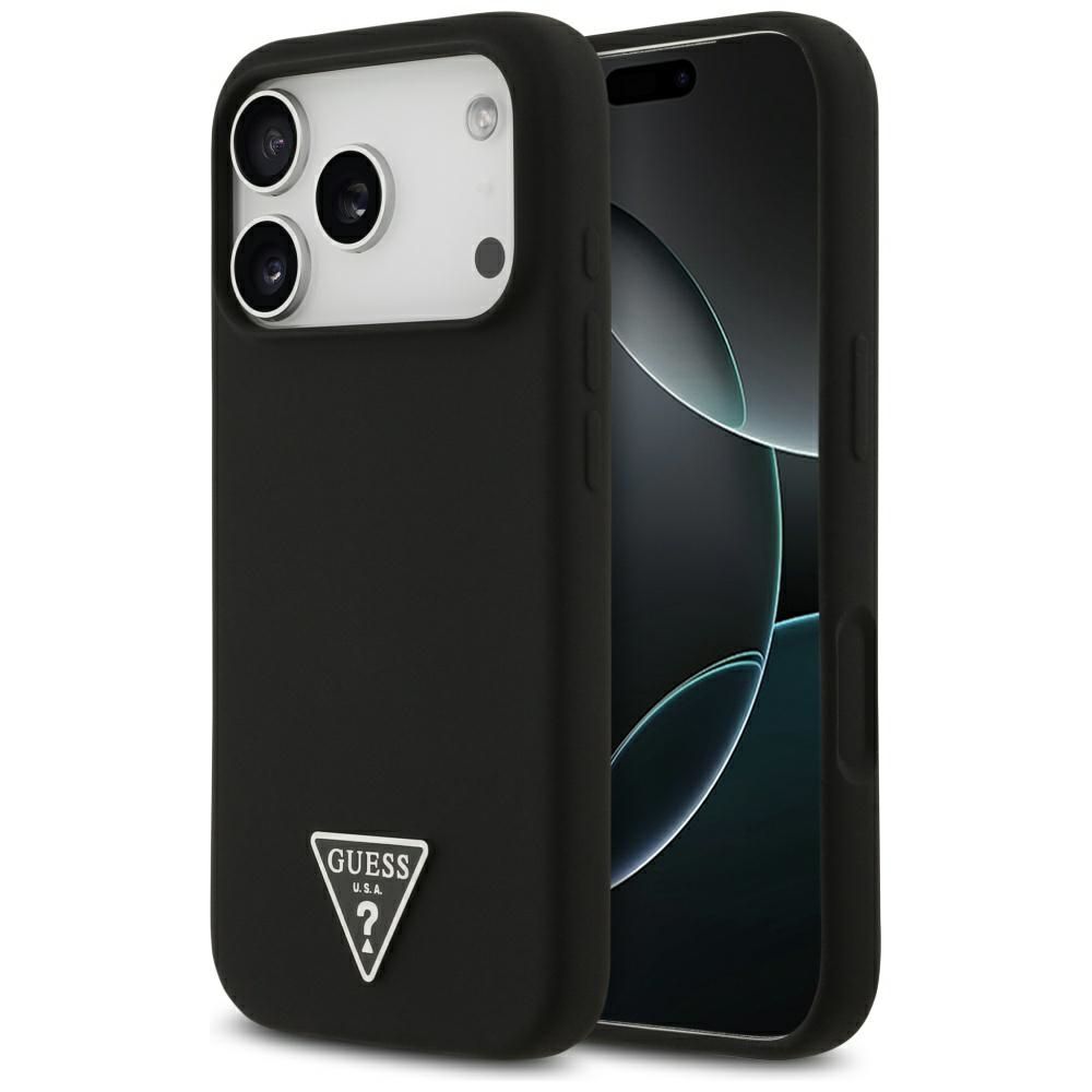 Guess Silikoninen MagSafe Suojakuori GUHMP17LSCTRLMK iPhone 17 Pro:lle - Musta
