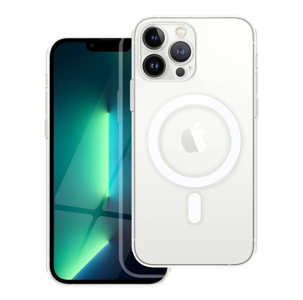 Suojakuori iPhone 13 PRO MAX:lle Clear Mag Cover (STR / CAMERA PROTECTION) yhteensopiva MagSafen kanssa läpinäkyvä