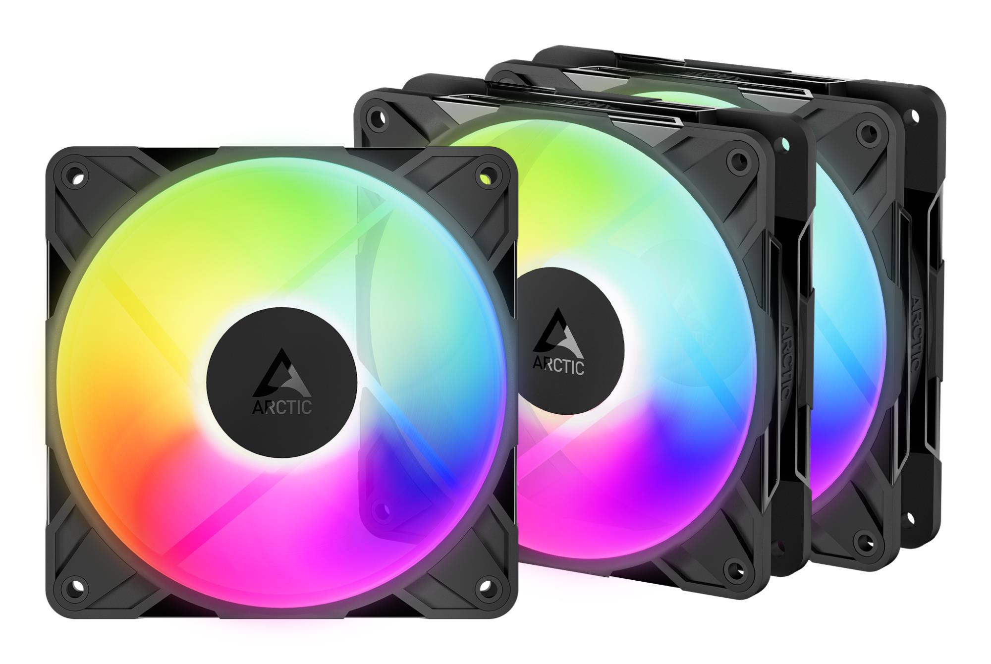 ARCTIC P12 Pro Reverse PWM PST A-RGB suuritehoiset tuulettimet, 4-pin, 120mm, 3 kpl