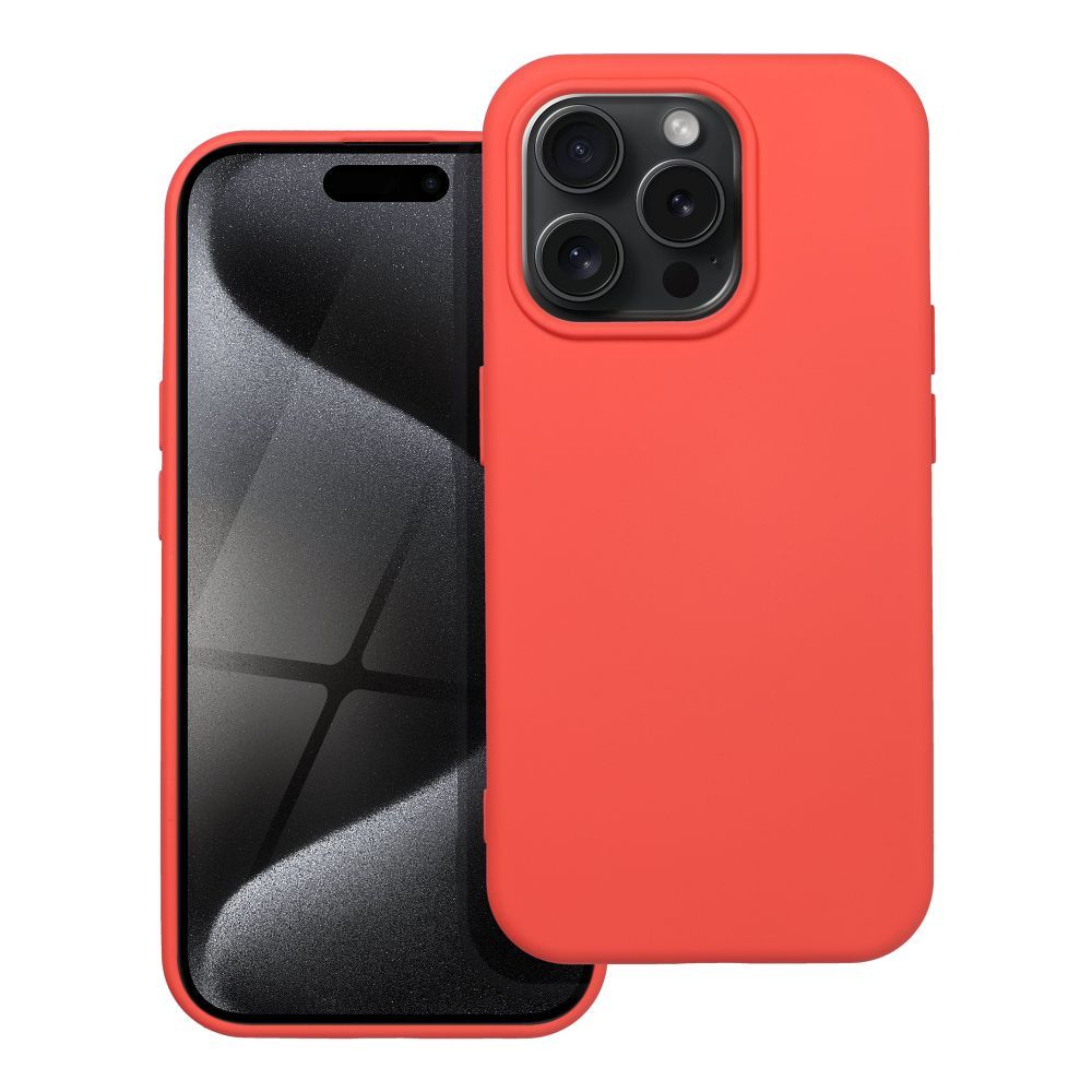 Silikoninen Suojakuori iPhone 15 PRO:lle persikka