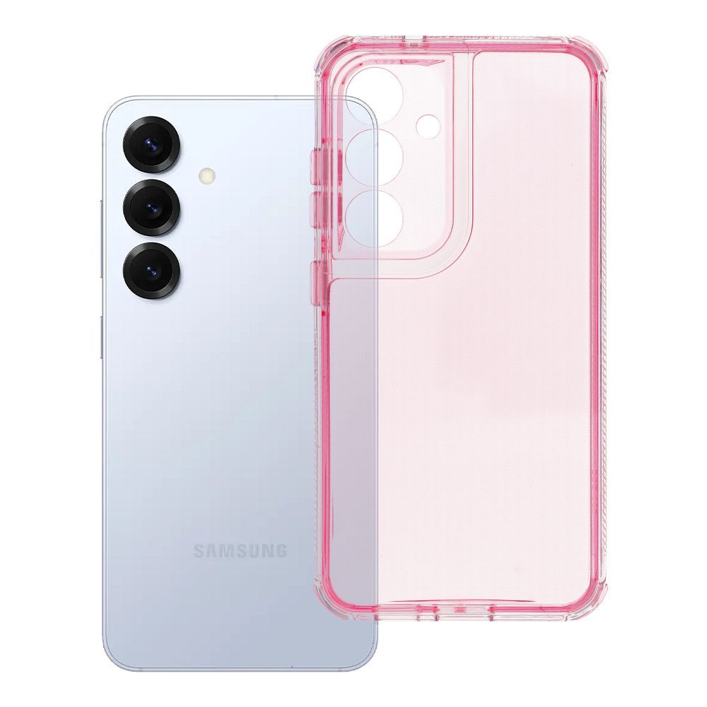 Suojakuori Samsung S25:lle Matrix Clear vaaleanpunainen