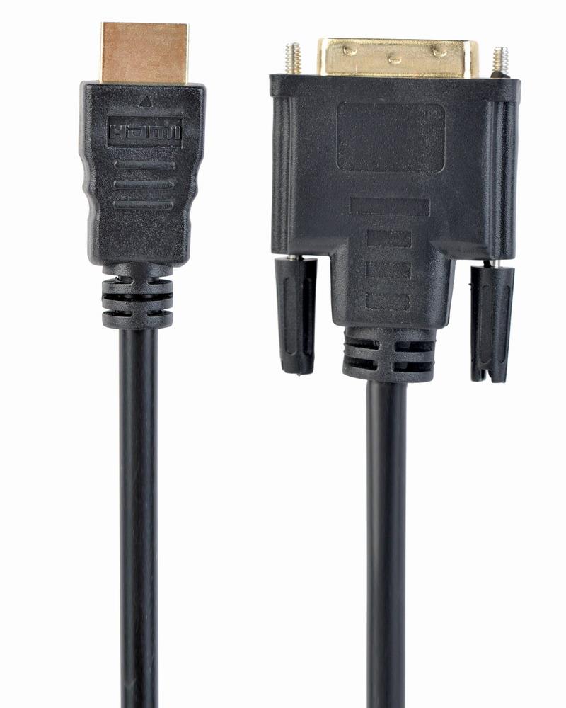 Gembird HDMI/DVI-kaapeli 3m, M/M DVI-D musta
