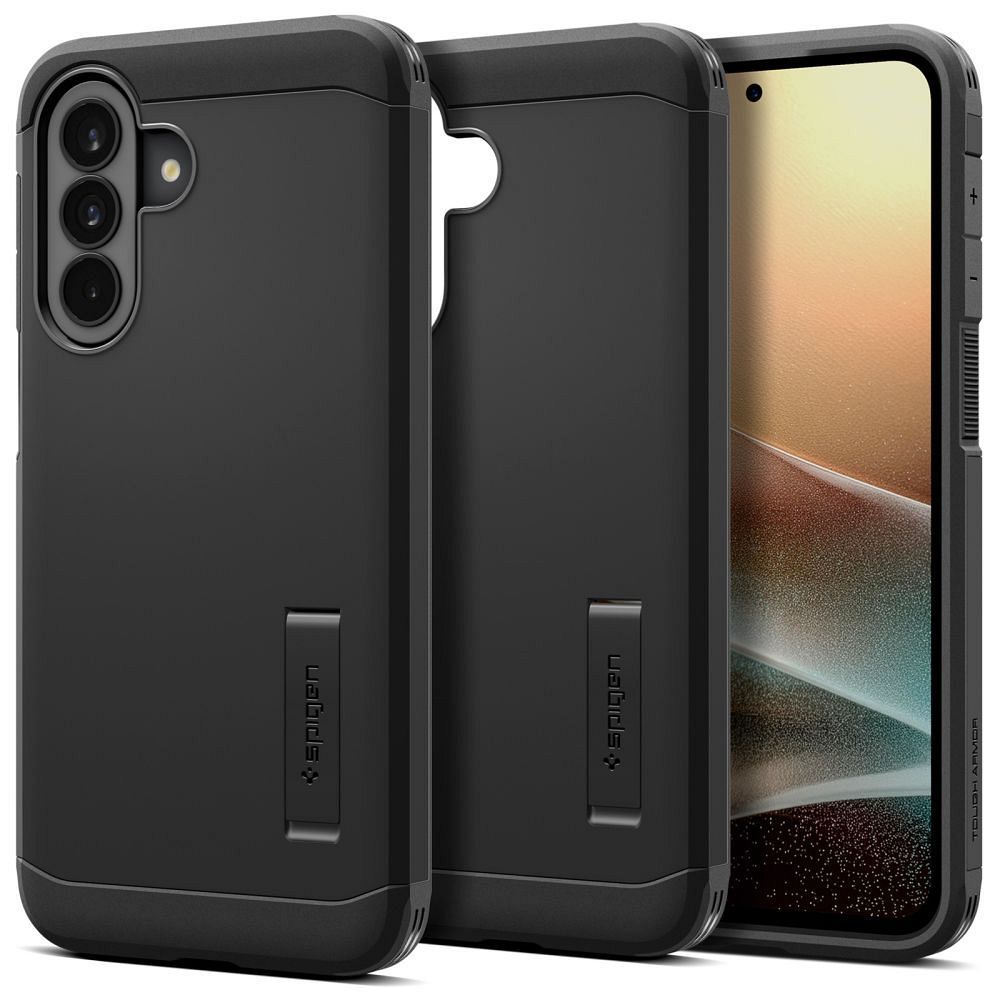 Spigen Tough Armor -suojakuori Samsung A37 5G:lle musta
