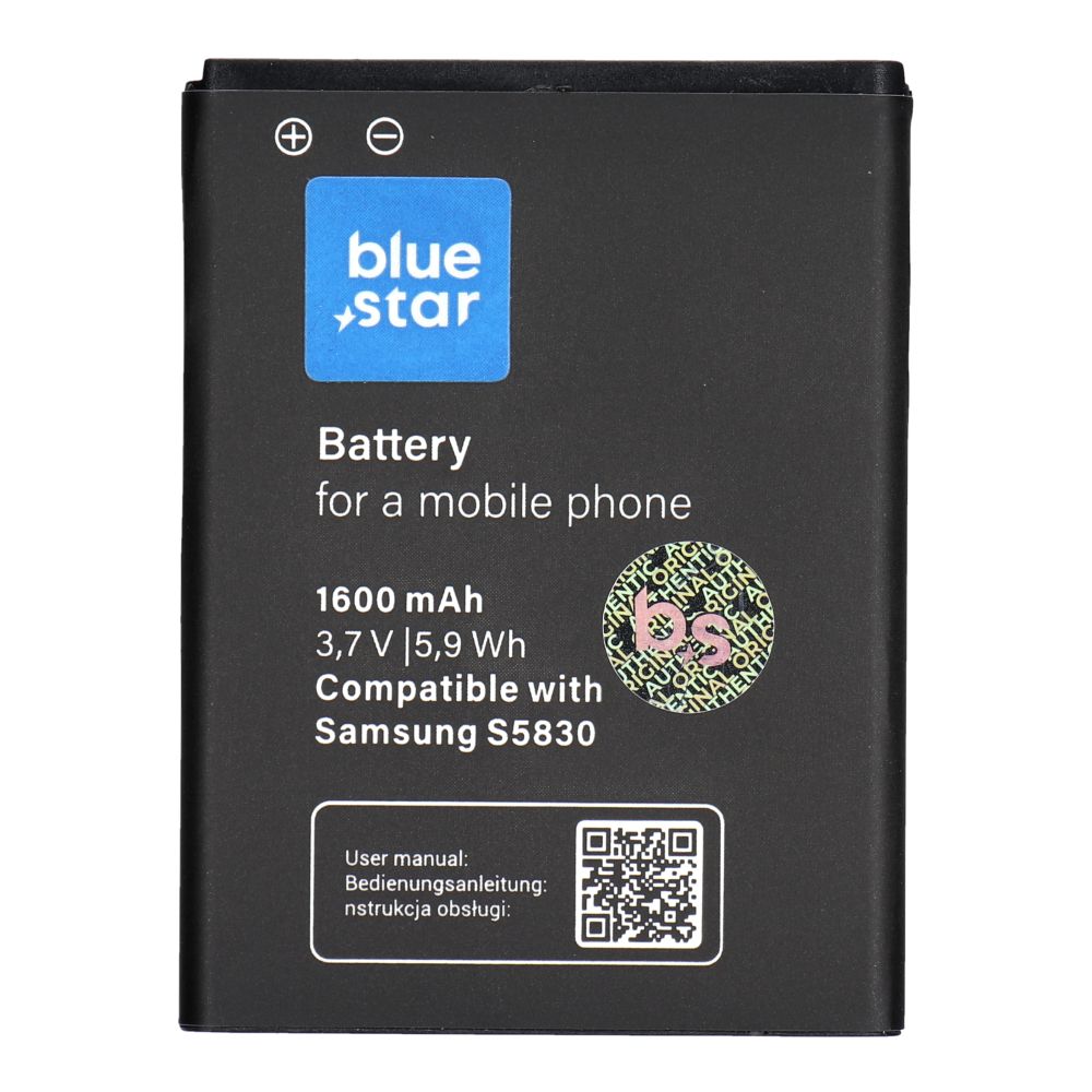 Akku Samsung S5830 Galaxy Ace / Galaxy Gio S5670 1600 mAh Blue Star Premium