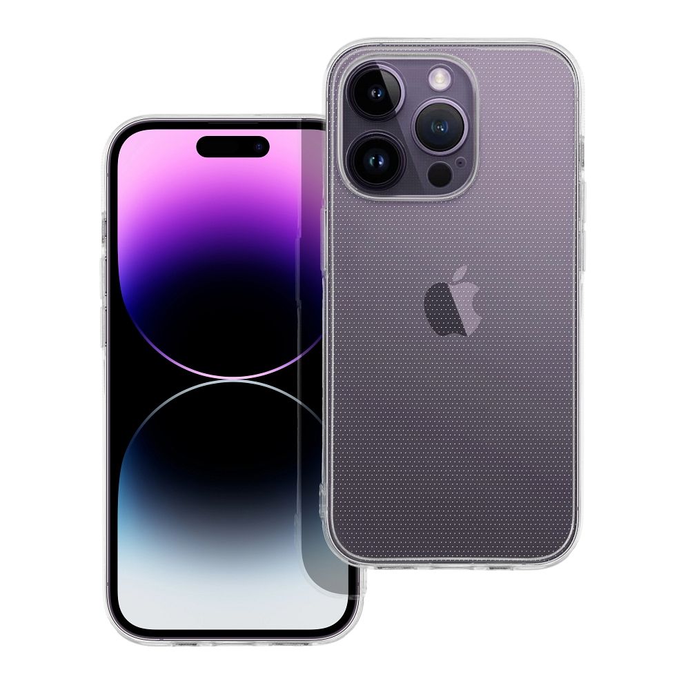 Läpinäkyvä Suojakuori iPhone 14 PRO:lle 2 mm (kameransuoja)