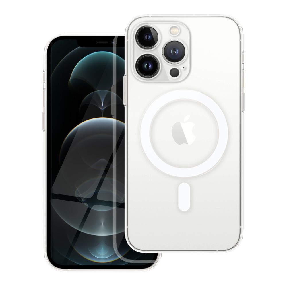 Suojakuori iPhone 12 PRO:lle Clear Mag Cover (STR / CAMERA PROTECTION) yhteensopiva MagSafen kanssa läpinäkyvä