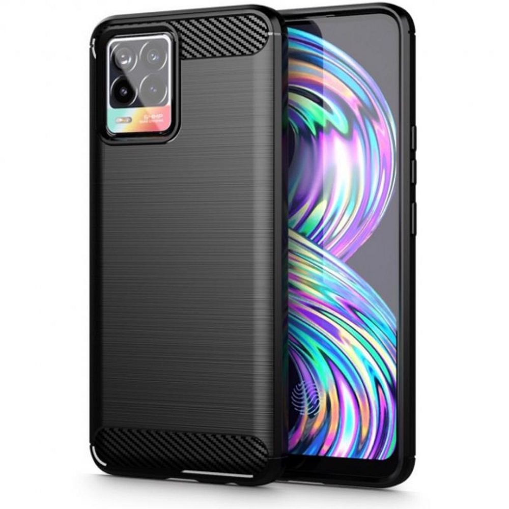 Hiilikuitukuori REALME 8 - musta