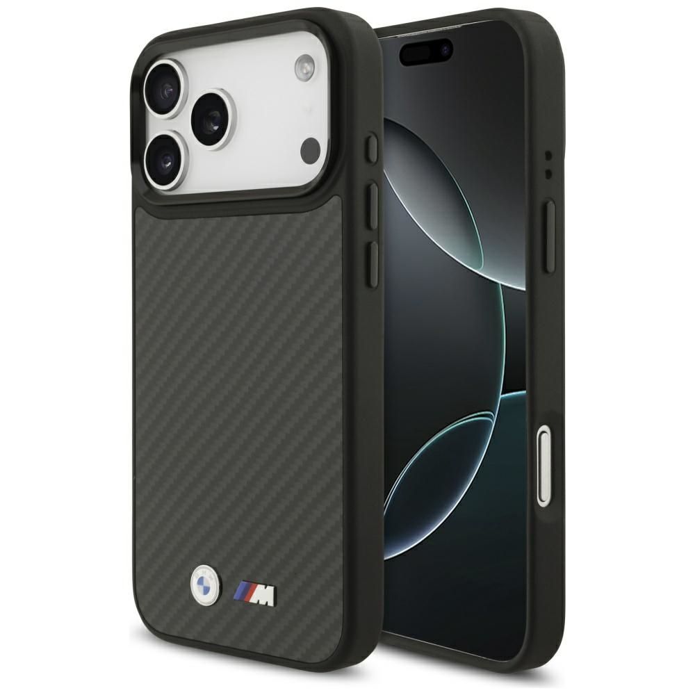 BMW Suojakuori iPhone 17 Pro Max:lle MagSafe-yhteensopiva BMHMP17X24CFMMK (Kevlar Matt) musta