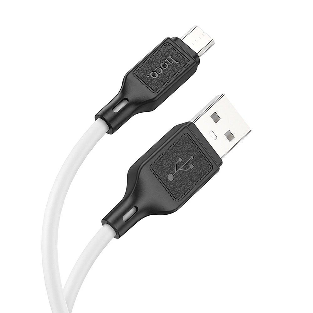 Kaapeli USB A - Micro USB Hoco 2,4A 1 m X90 valkoinen