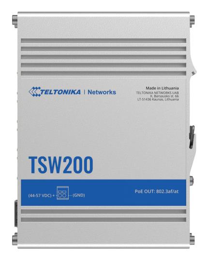 Kytkin Teltonika TSW200 8-porttinen PoE 240 W