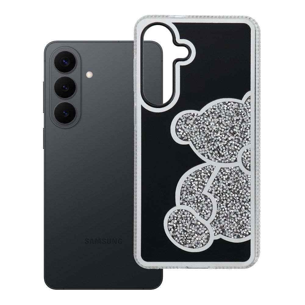 Suojakuori Samsung S26 PLUS:lle Teddy Bear hopeinen