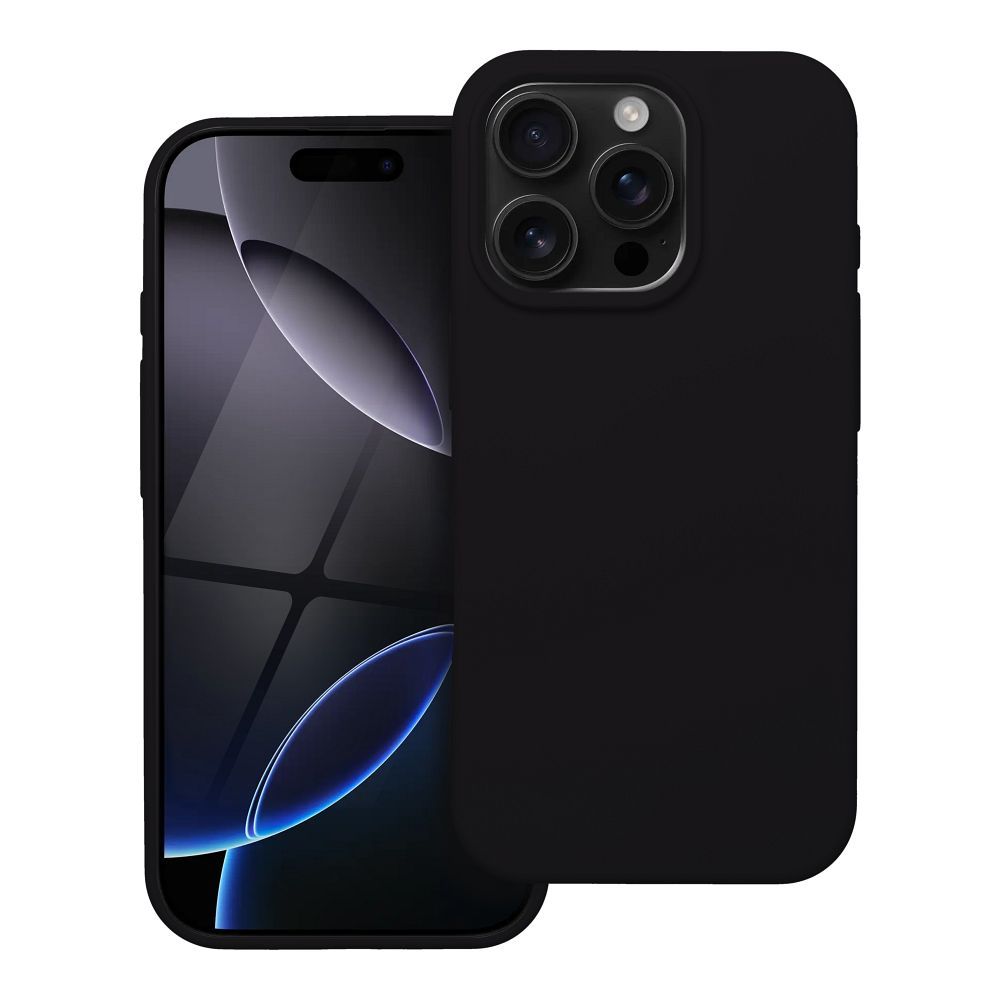 Silikoninen suojakuori iPhone 16 PRO:lle musta