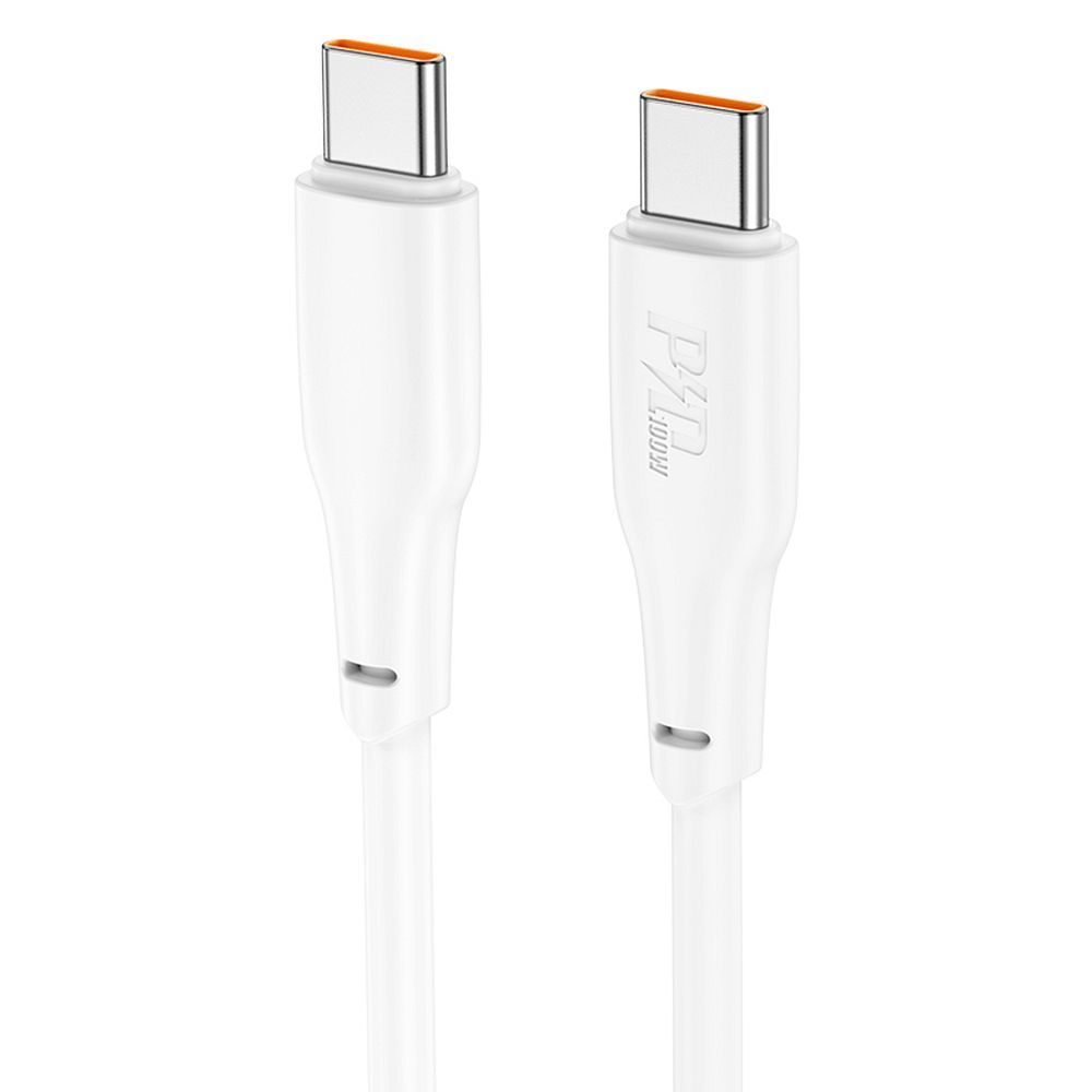 Hoco USB-C - USB-C -kaapeli 3A 100W 2 m X93 valkoinen