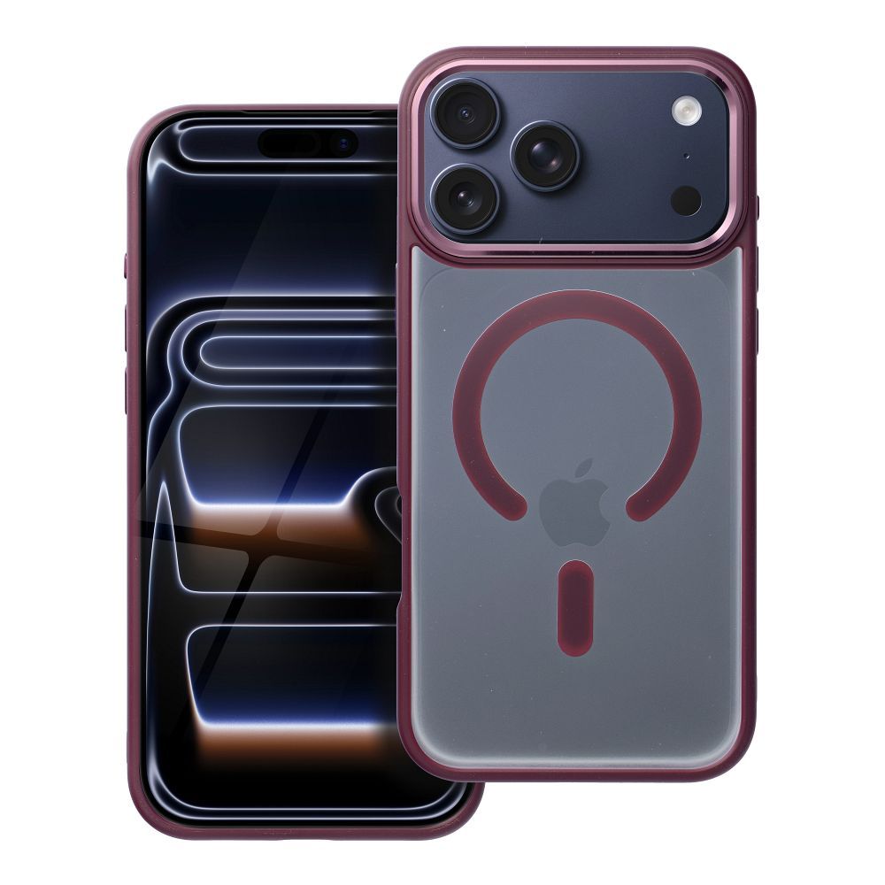 Suojakuori iPhone 17 PRO MAX:lle Full Matte Mag Cover yhteensopiva MagSafe punainen
