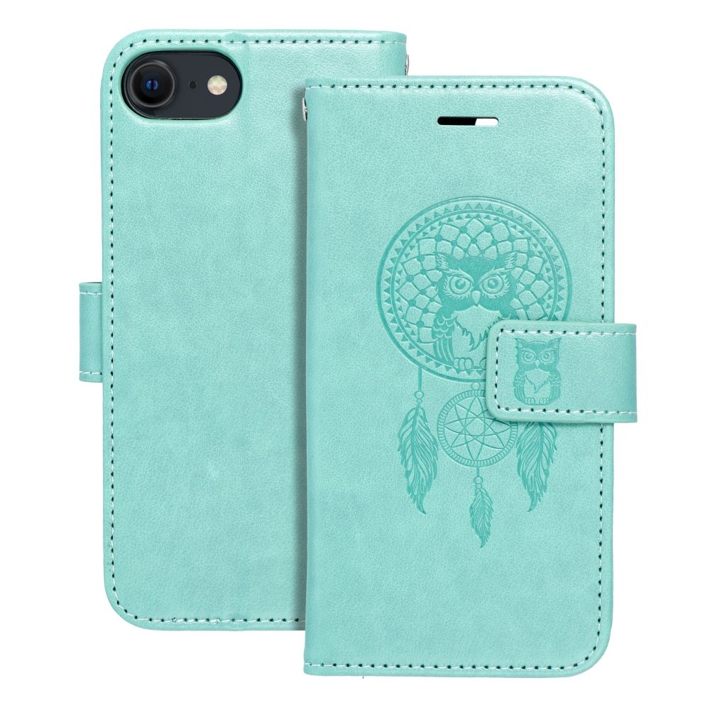 MEZZO Kirjasuojakuori iPhone 7 / 8 / SE 2020 / SE 2022:lle dreamcatcher vihreä